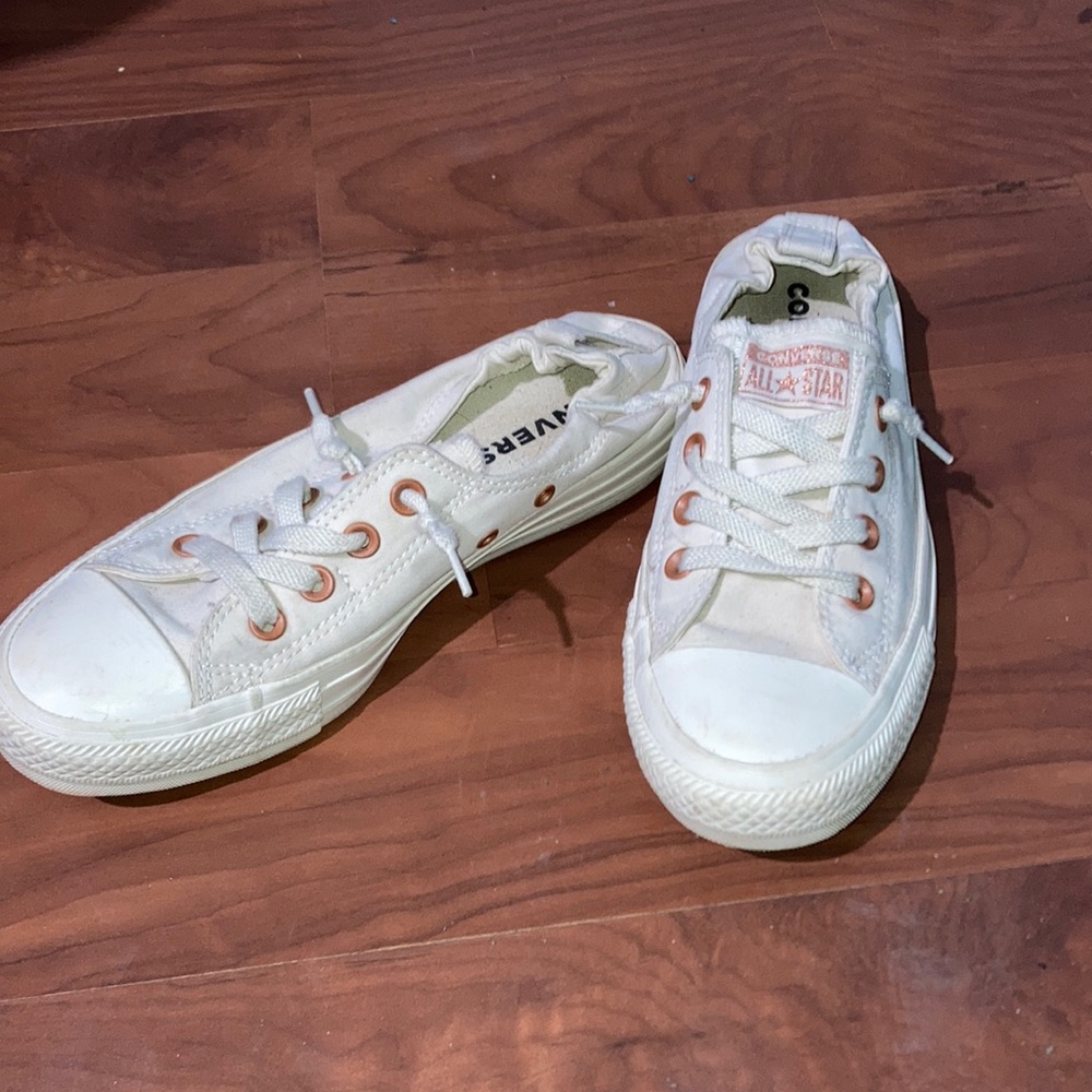 Cream slip on Converse